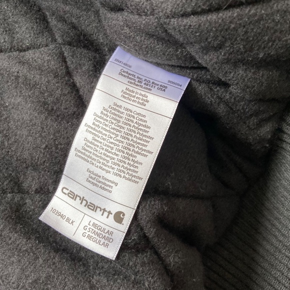 Carhartt men’s hooded canvas jacket with company logo - Picture 5 of 8